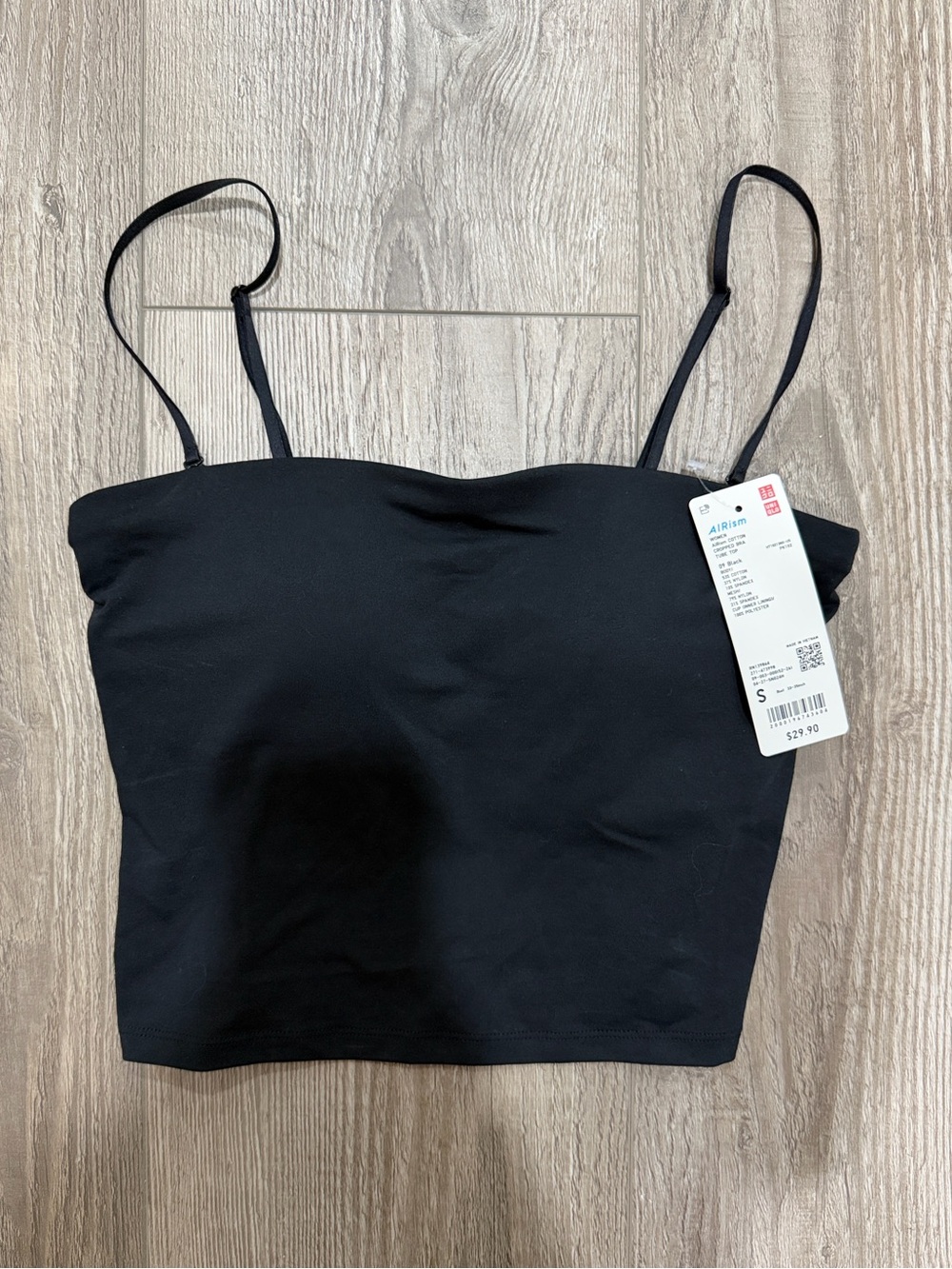 Uniqlo AIRism cotton cropped Tube bra top